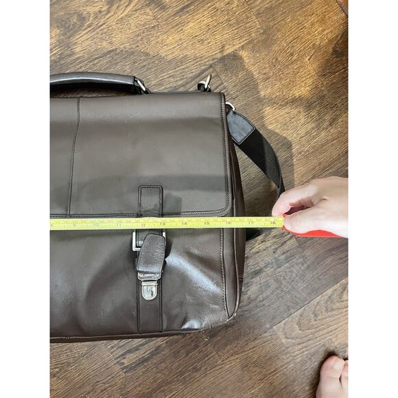 AUTHENTIC COACH LEXINGTON BROWN LEATHER BUSINESS FLAP BRIEFCASE #70666 EUC - Picture 12 of 16